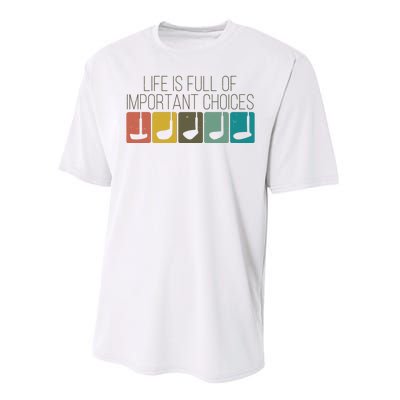 Funny Life Is Full Of Important Choices Vintage Golf Golfer Performance Sprint T-Shirt