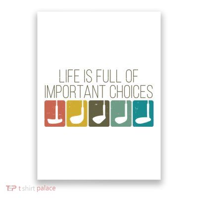 Funny Life Is Full Of Important Choices Vintage Golf Golfer Poster