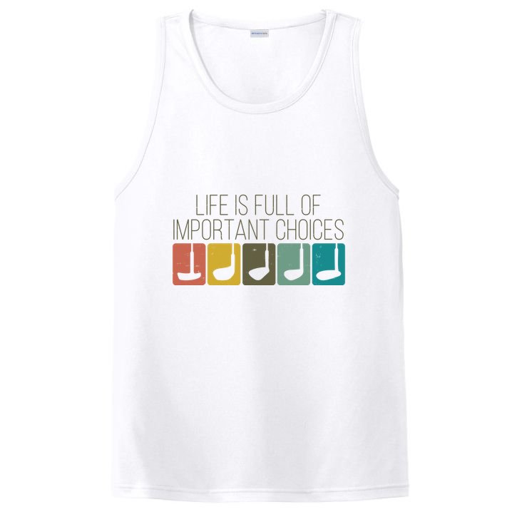 Funny Life Is Full Of Important Choices Vintage Golf Golfer PosiCharge Competitor Tank