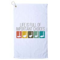 Funny Life Is Full Of Important Choices Vintage Golf Golfer Golf Towel