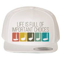 Funny Life Is Full Of Important Choices Vintage Golf Golfer Wool Snapback Cap