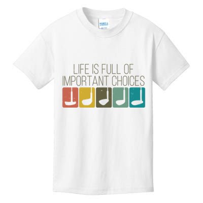 Funny Life Is Full Of Important Choices Vintage Golf Golfer Kids T-Shirt