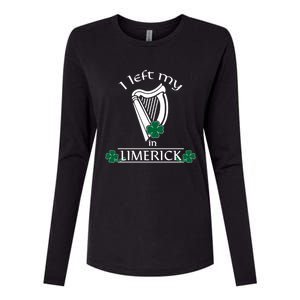 Funny Limerick Ireland Shamrock St Patrick's Day Harp Gift Womens Cotton Relaxed Long Sleeve T-Shirt