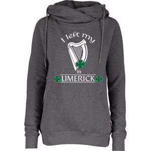 Funny Limerick Ireland Shamrock St Patrick's Day Harp Gift Womens Funnel Neck Pullover Hood