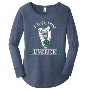 Funny Limerick Ireland Shamrock St Patrick's Day Harp Gift Women's Perfect Tri Tunic Long Sleeve Shirt