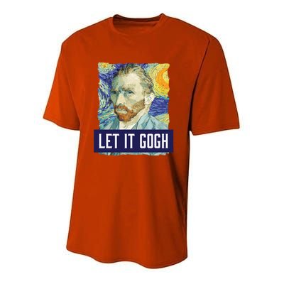 Funny Let It Gogh Vincent Van Gogh Artist Gift Youth Performance Sprint T-Shirt