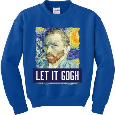 Funny Let It Gogh Vincent Van Gogh Artist Gift Kids Sweatshirt