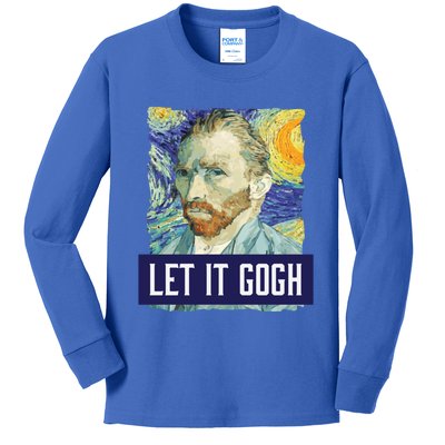 Funny Let It Gogh Vincent Van Gogh Artist Gift Kids Long Sleeve Shirt