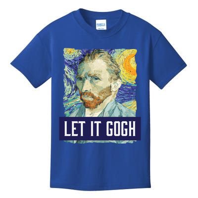 Funny Let It Gogh Vincent Van Gogh Artist Gift Kids T-Shirt