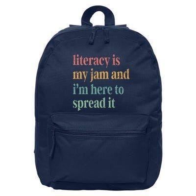 Funny Literacy Is My Jam And IM Here To Spread It 16 in Basic Backpack