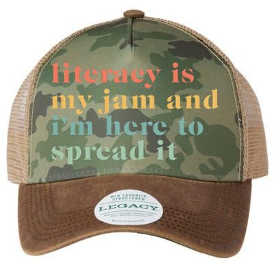 Funny Literacy Is My Jam And IM Here To Spread It Legacy Tie Dye Trucker Hat