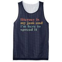 Funny Literacy Is My Jam And IM Here To Spread It Mesh Reversible Basketball Jersey Tank