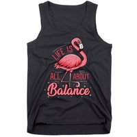 Flamingo Life Is All About Balance Cute Flamingo Tank Top