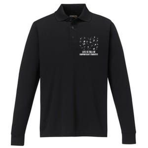 Funny Life Is Full Of Important Choices Fly Fishing Lures Performance Long Sleeve Polo