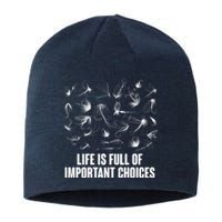 Funny Life Is Full Of Important Choices Fly Fishing Lures Sustainable Beanie