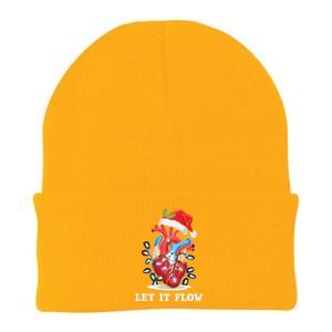 Funny Let It Flow Anatomy Heart Cardiac Nurse Santa Hat Xmas Knit Cap Winter Beanie