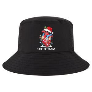 Funny Let It Flow Anatomy Heart Cardiac Nurse Santa Hat Xmas Cool Comfort Performance Bucket Hat