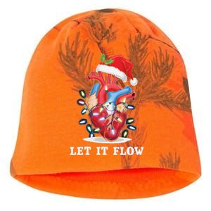 Funny Let It Flow Anatomy Heart Cardiac Nurse Santa Hat Xmas Kati - Camo Knit Beanie