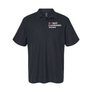 Funny Lax I Love Hot Lacrosse Moms Softstyle Adult Sport Polo