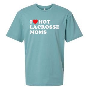 Funny Lax I Love Hot Lacrosse Moms Sueded Cloud Jersey T-Shirt