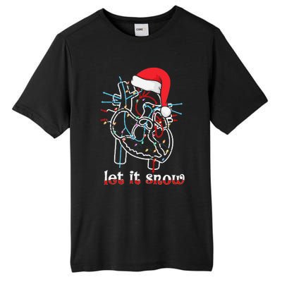 Funny Let It Flow Anatomy Heart Cardiac Nurse Santa Hat Xmas Tall Fusion ChromaSoft Performance T-Shirt