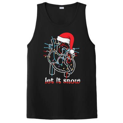 Funny Let It Flow Anatomy Heart Cardiac Nurse Santa Hat Xmas PosiCharge Competitor Tank