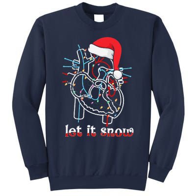 Funny Let It Flow Anatomy Heart Cardiac Nurse Santa Hat Xmas Sweatshirt