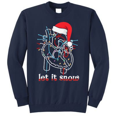 Funny Let It Flow Anatomy Heart Cardiac Nurse Santa Hat Xmas Tall Sweatshirt