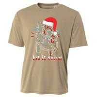 Funny Let It Flow Anatomy Heart Cardiac Nurse Santa Hat Xmas Cooling Performance Crew T-Shirt