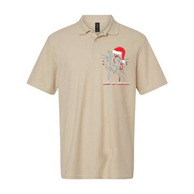 Funny Let It Flow Anatomy Heart Cardiac Nurse Santa Hat Xmas Softstyle Adult Sport Polo