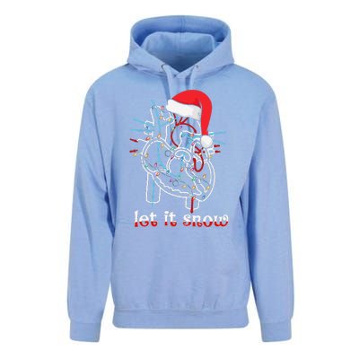 Funny Let It Flow Anatomy Heart Cardiac Nurse Santa Hat Xmas Unisex Surf Hoodie