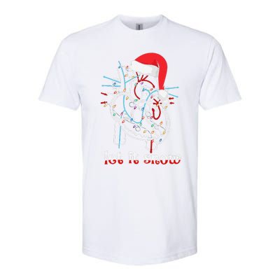 Funny Let It Flow Anatomy Heart Cardiac Nurse Santa Hat Xmas Softstyle CVC T-Shirt