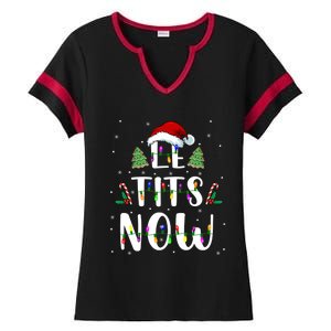 Funny Let It Snow For Christmas Ladies Halftime Notch Neck Tee