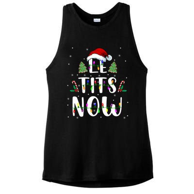 Funny Let It Snow For Christmas Ladies PosiCharge Tri-Blend Wicking Tank