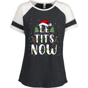 Funny Let It Snow For Christmas Enza Ladies Jersey Colorblock Tee