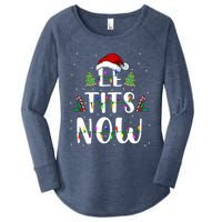 Funny Let It Snow For Christmas Women's Perfect Tri Tunic Long Sleeve Shirt