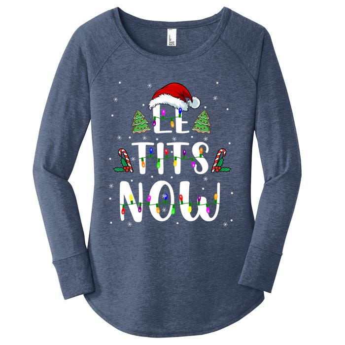 Funny Let It Snow For Christmas Women's Perfect Tri Tunic Long Sleeve Shirt