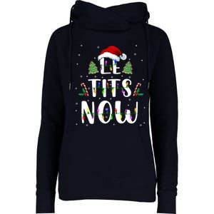 Funny Let It Snow For Christmas Womens Funnel Neck Pullover Hood