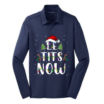 Funny Let It Snow For Christmas Silk Touch Performance Long Sleeve Polo