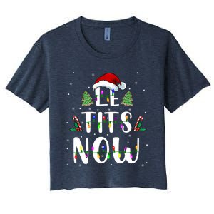 Funny Let It Snow For Christmas Women's Crop Top Tee