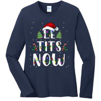 Funny Let It Snow For Christmas Ladies Long Sleeve Shirt