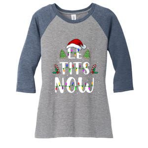 Funny Let It Snow For Christmas Women's Tri-Blend 3/4-Sleeve Raglan Shirt