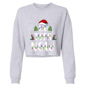 Funny Let It Snow For Christmas Cropped Pullover Crew