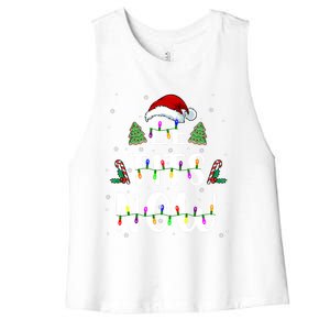 Funny Let It Snow For Christmas Women's Racerback Cropped Tank