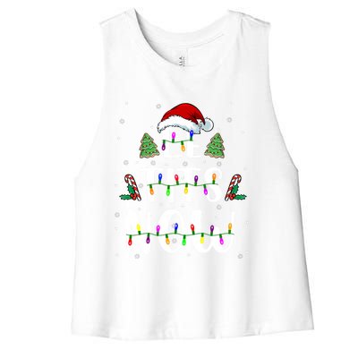 Funny Let It Snow For Christmas Women's Racerback Cropped Tank