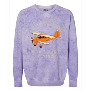 Fun Life Is Always Good When YouRe Flying Pilot Airplane Colorblast Crewneck Sweatshirt