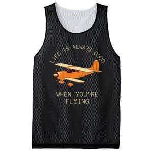 Fun Life Is Always Good When YouRe Flying Pilot Airplane Mesh Reversible Basketball Jersey Tank