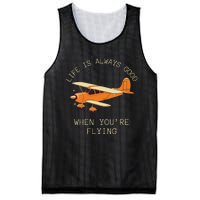 Fun Life Is Always Good When YouRe Flying Pilot Airplane Mesh Reversible Basketball Jersey Tank