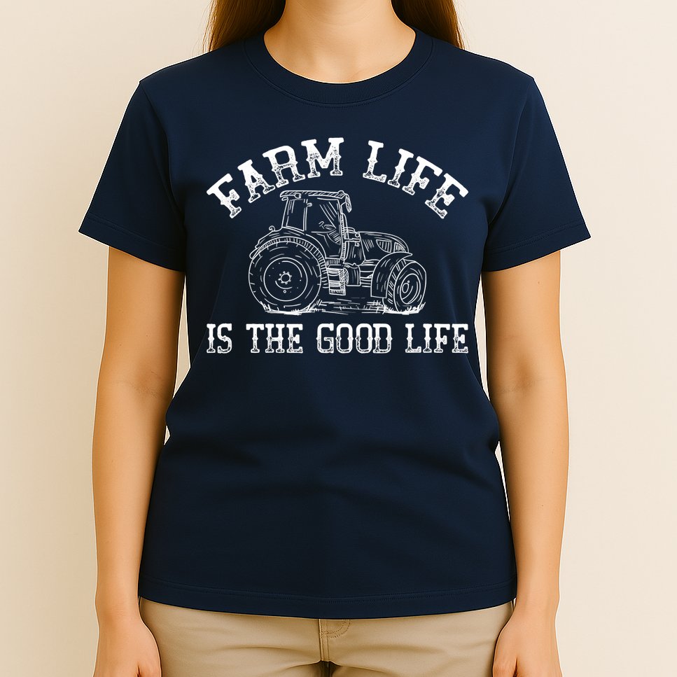 Farm Life Is The Good Life Farmer Tractor T-Shirt