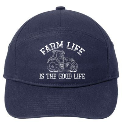 Farm Life Is The Good Life Farmer Tractor 7-Panel Snapback Hat